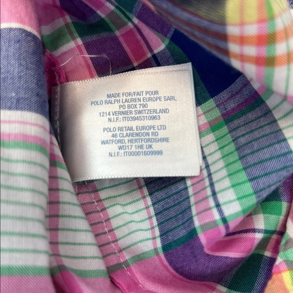 Baby girl's Ralph‎ Lauren Pink and Green Plaid Dress